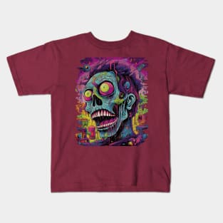 Psychedelic Zombie Chaos Kids T-Shirt